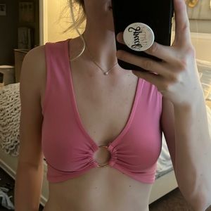 Pink cropped top worn once!
